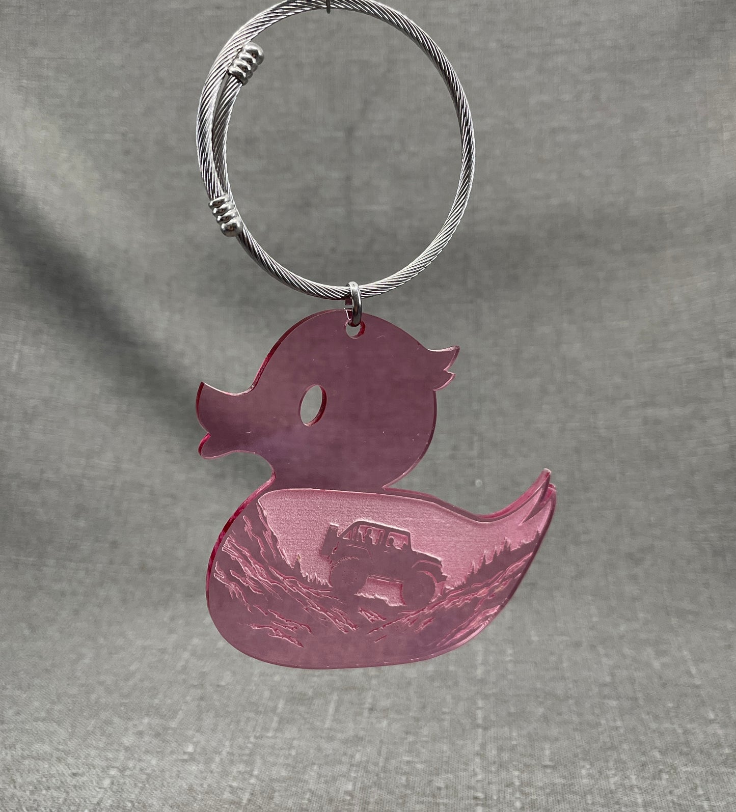 Rubber Ducky with Off-Road 4x4 Acrylic Car Charm
