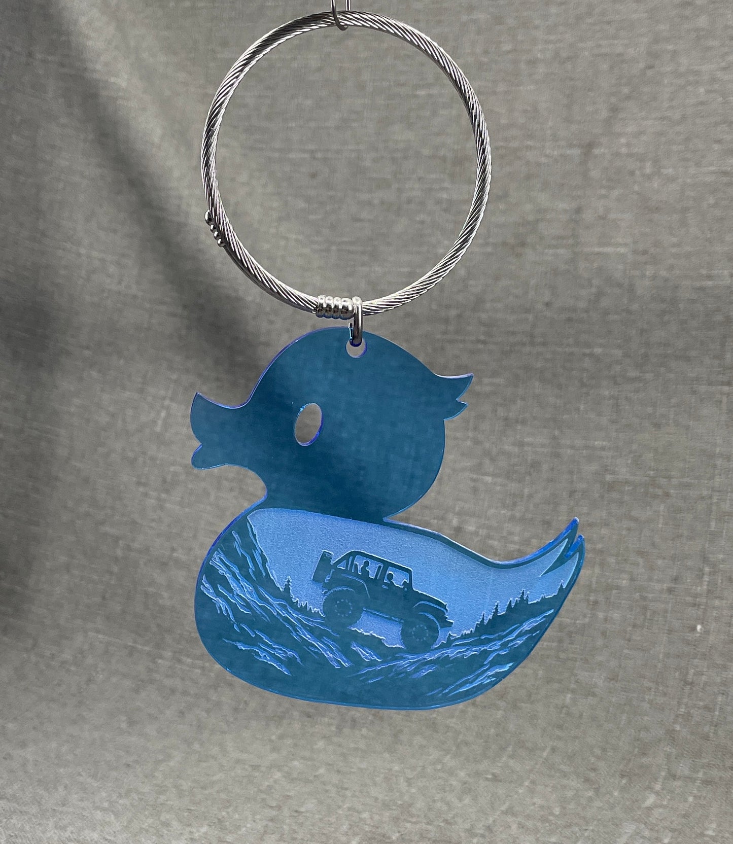 Rubber Ducky with Off-Road 4x4 Acrylic Car Charm