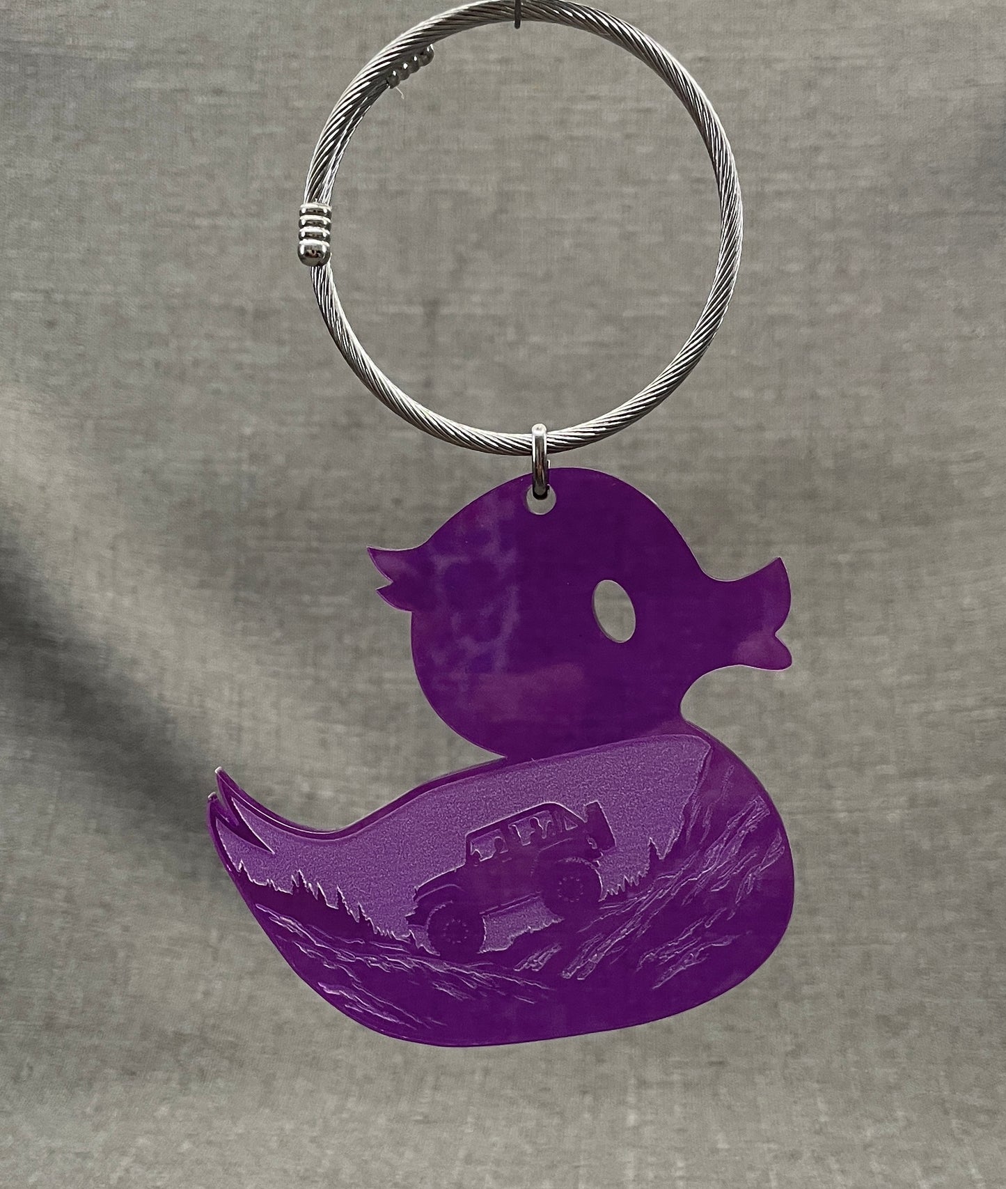 Rubber Ducky with Off-Road 4x4 Acrylic Car Charm