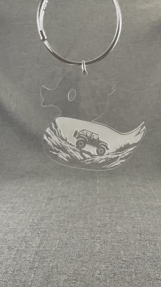 Rubber Ducky with Off-Road 4x4 Acrylic Car Charm